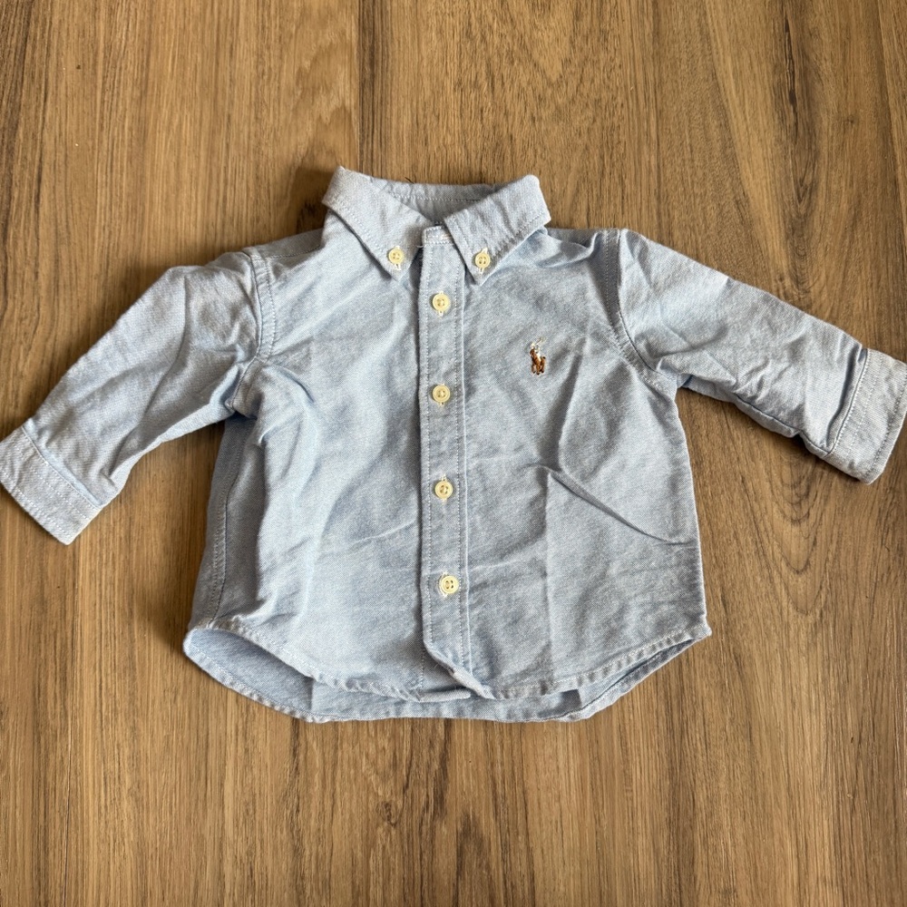 Ralph Lauren Baby Light Blue Shirt Size 3 months